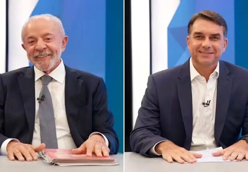 Debate entre Flávio Bolsonaro e Lula é destaque na TV Globo